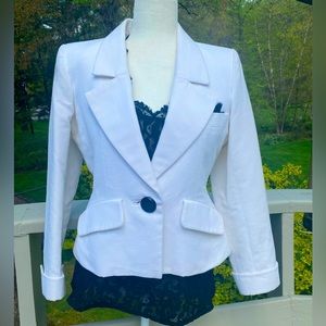 Yves Saint Laurent Vintage Blazer and Lace top. Bill Blass Lace Skirt